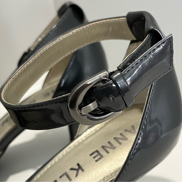 Anne Klein Fabulist Pump Gray Snakeskin Pattern Ankle Strap - Picture 7 of 13